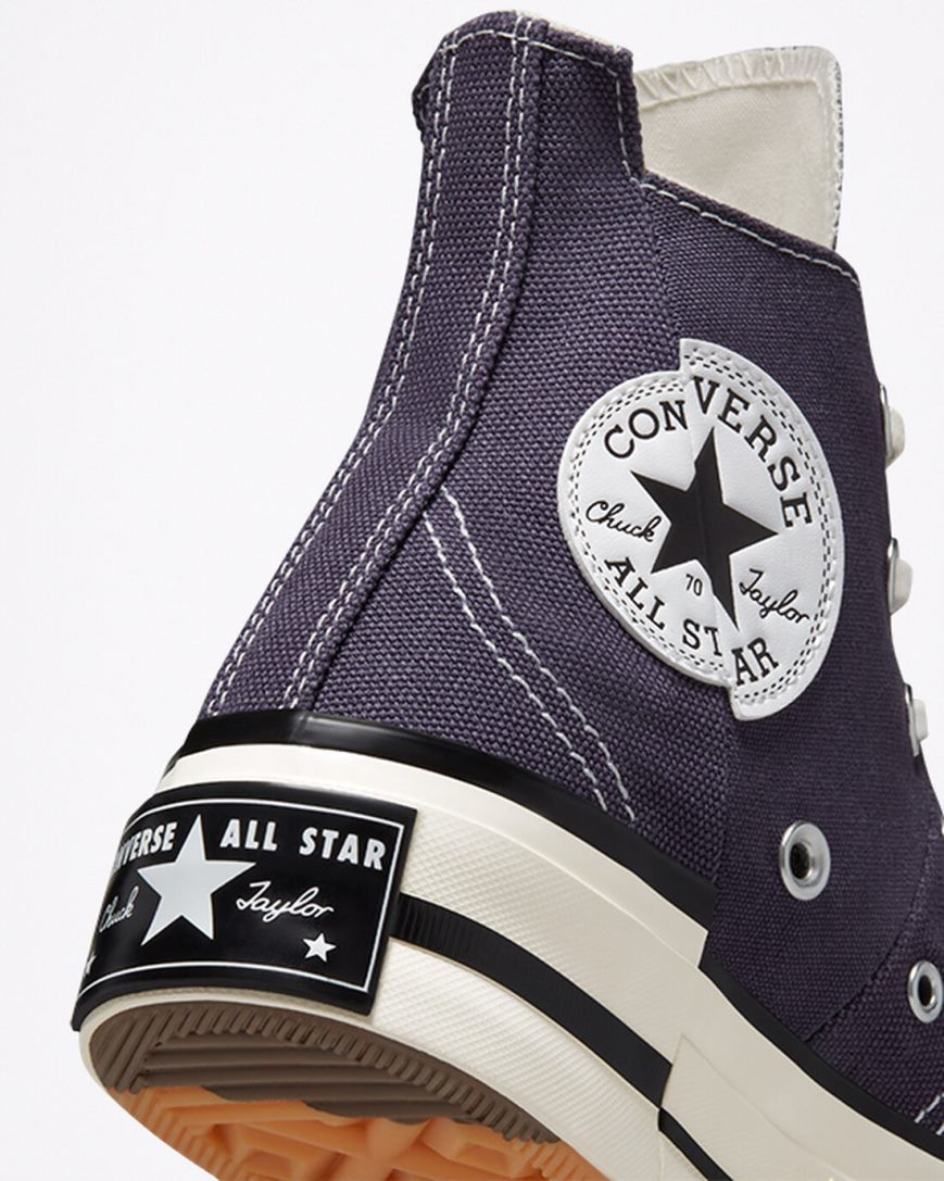 Tenisi Inalti Barbati Converse Chuck 70 Plus Violet Negrii | RO C13DTE612